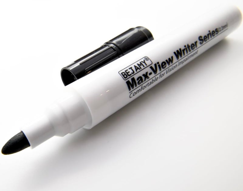 Bejamy (Bullet Tip-2.2mm,PACK of 15,Black Water-Based ink) Max-View Writer Bold Writing Pen, Low Vision Assistive Writing Tool for Visual Impairment,Odorless,Non-Toxic,No Oil,Alcohol Free - Image 5